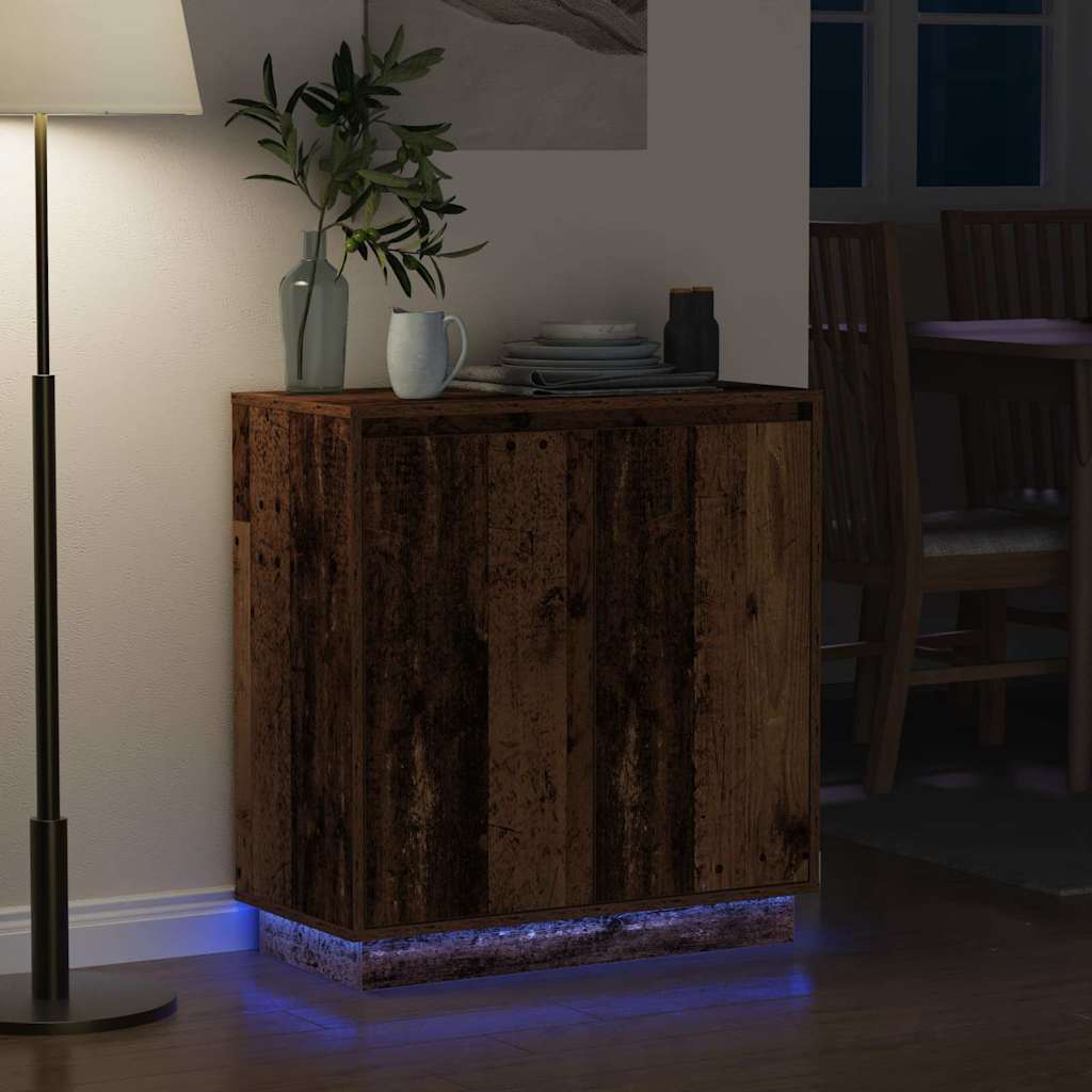 LED komoda za Staro drvo 71 x 34,5 x 75 cm Konstruirano drvo