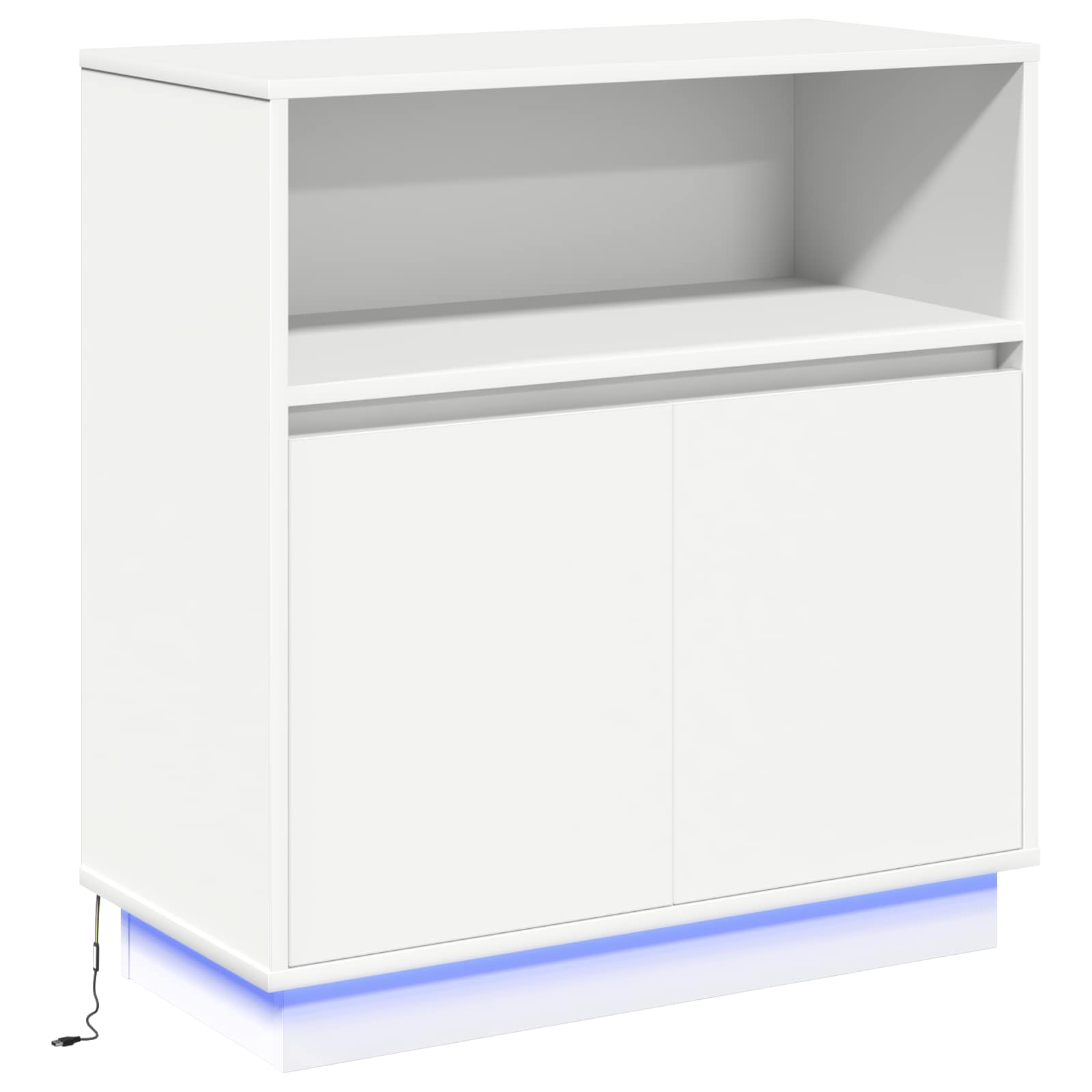 LED komoda Bijelo 71 x 34,5 x 75 cm Konstruirano drvo