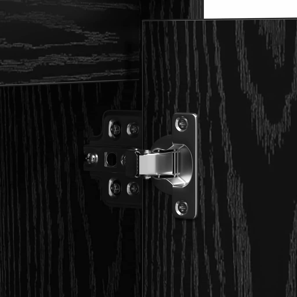LED komoda Crni hrast 71 x 34,5 x 75 cm Konstruirano drvo