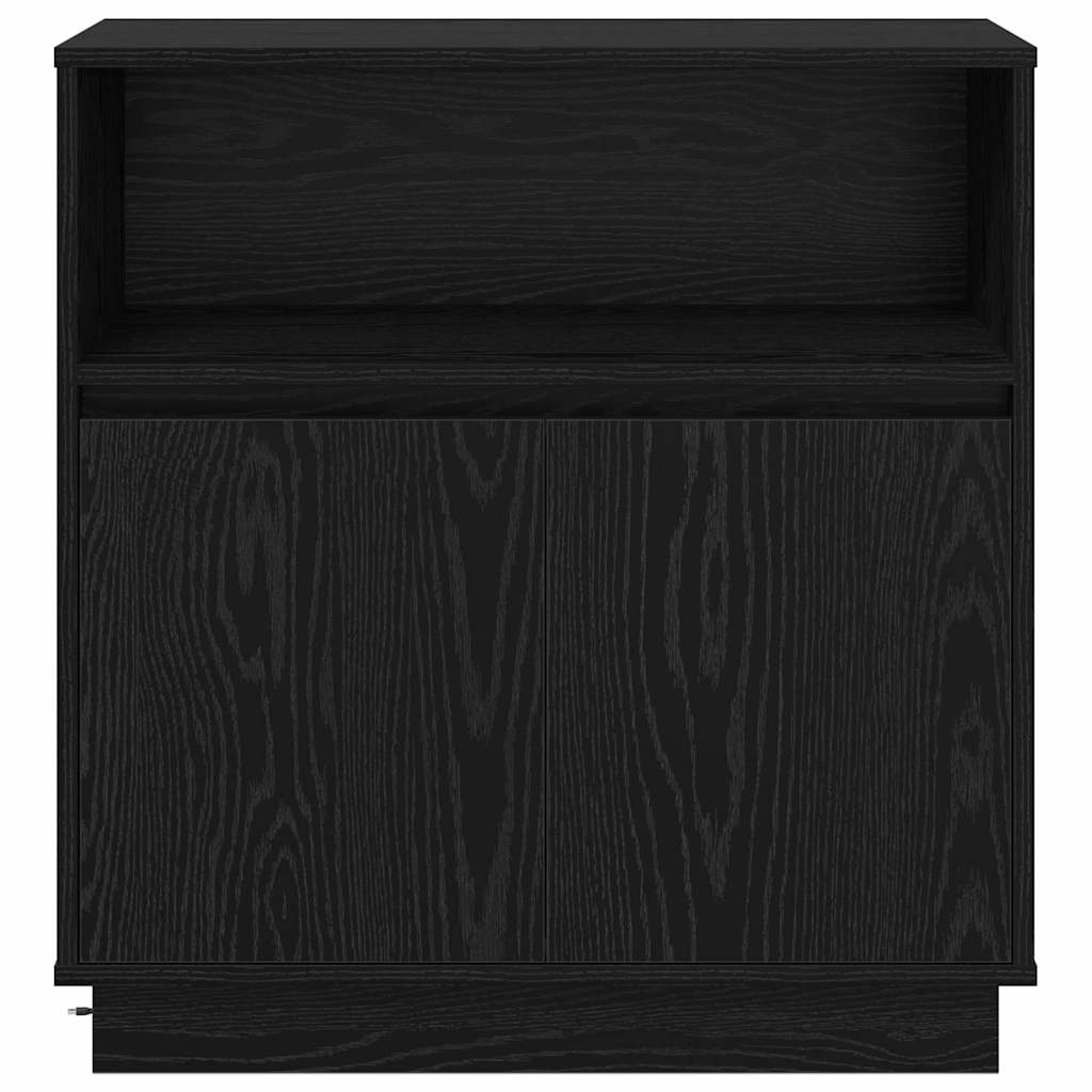 LED komoda Crni hrast 71 x 34,5 x 75 cm Konstruirano drvo