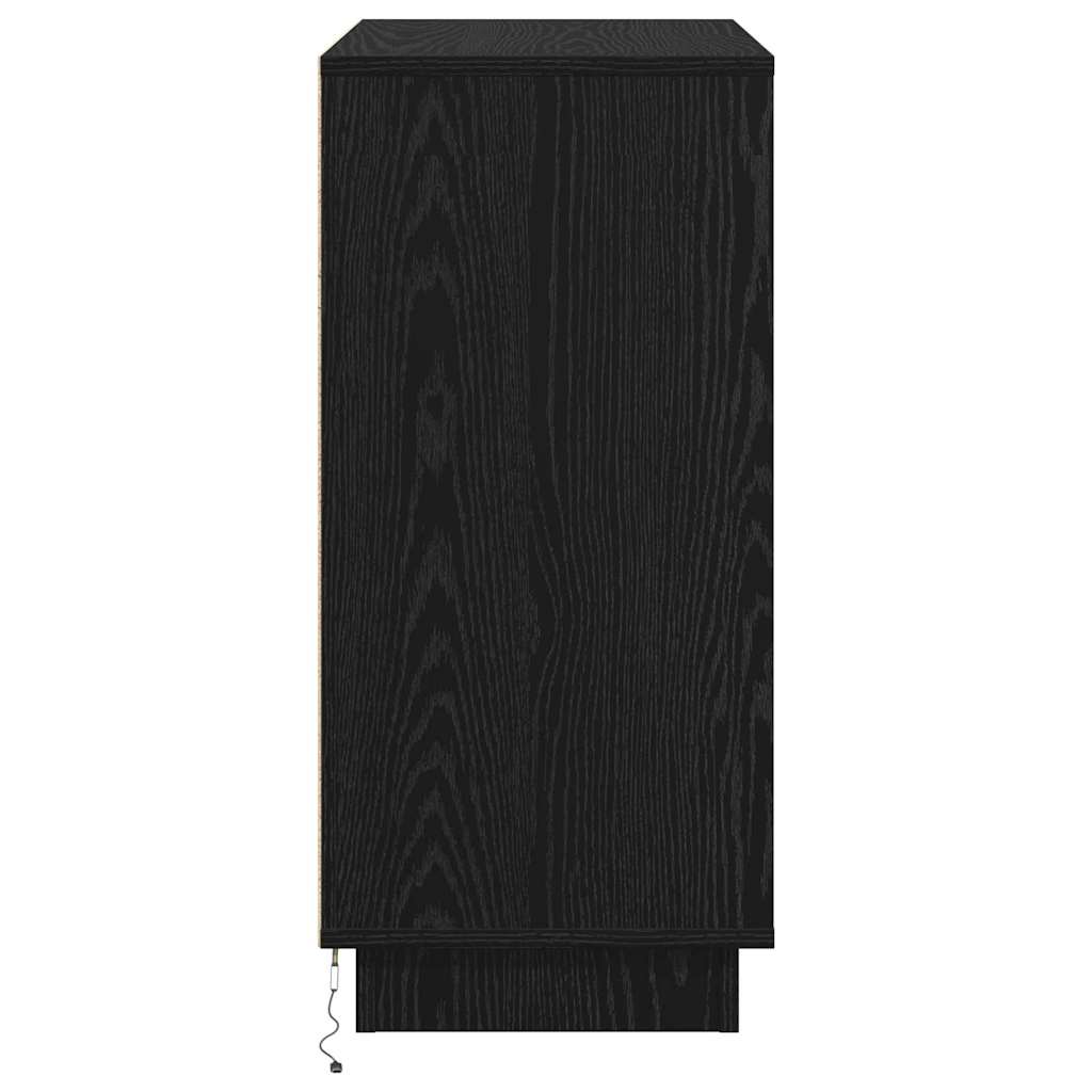 LED komoda Crni hrast 71 x 34,5 x 75 cm Konstruirano drvo