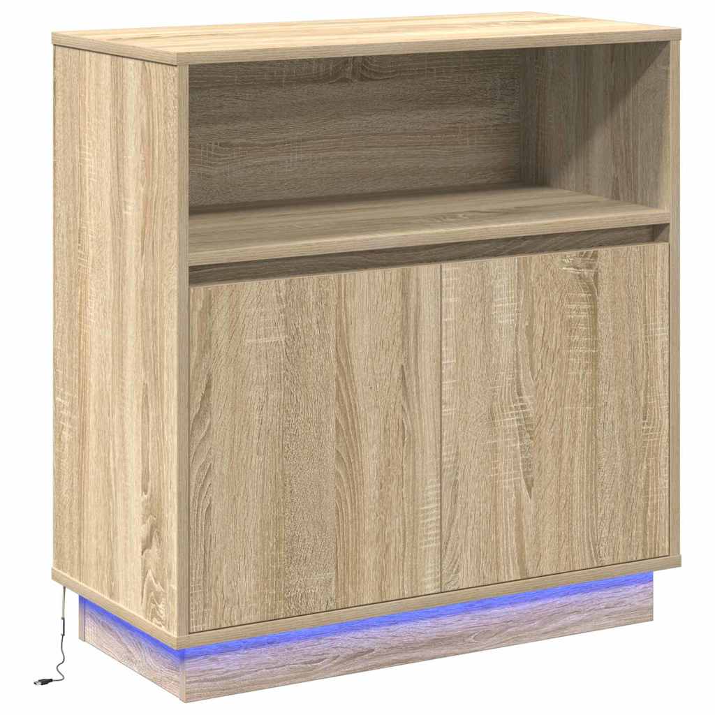 LED komoda Sonoma hrast 71 x 34,5 x 75 cm Konstruirano drvo