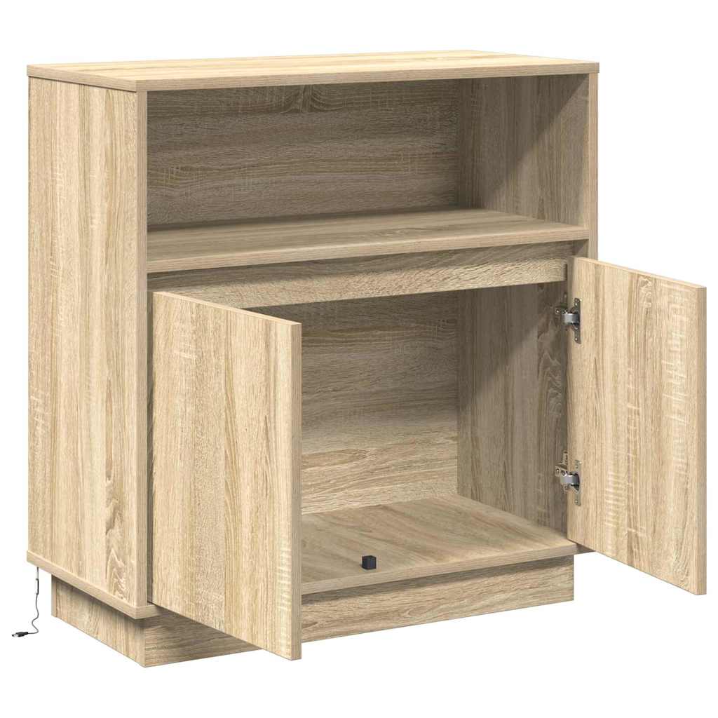 LED komoda Sonoma hrast 71 x 34,5 x 75 cm Konstruirano drvo