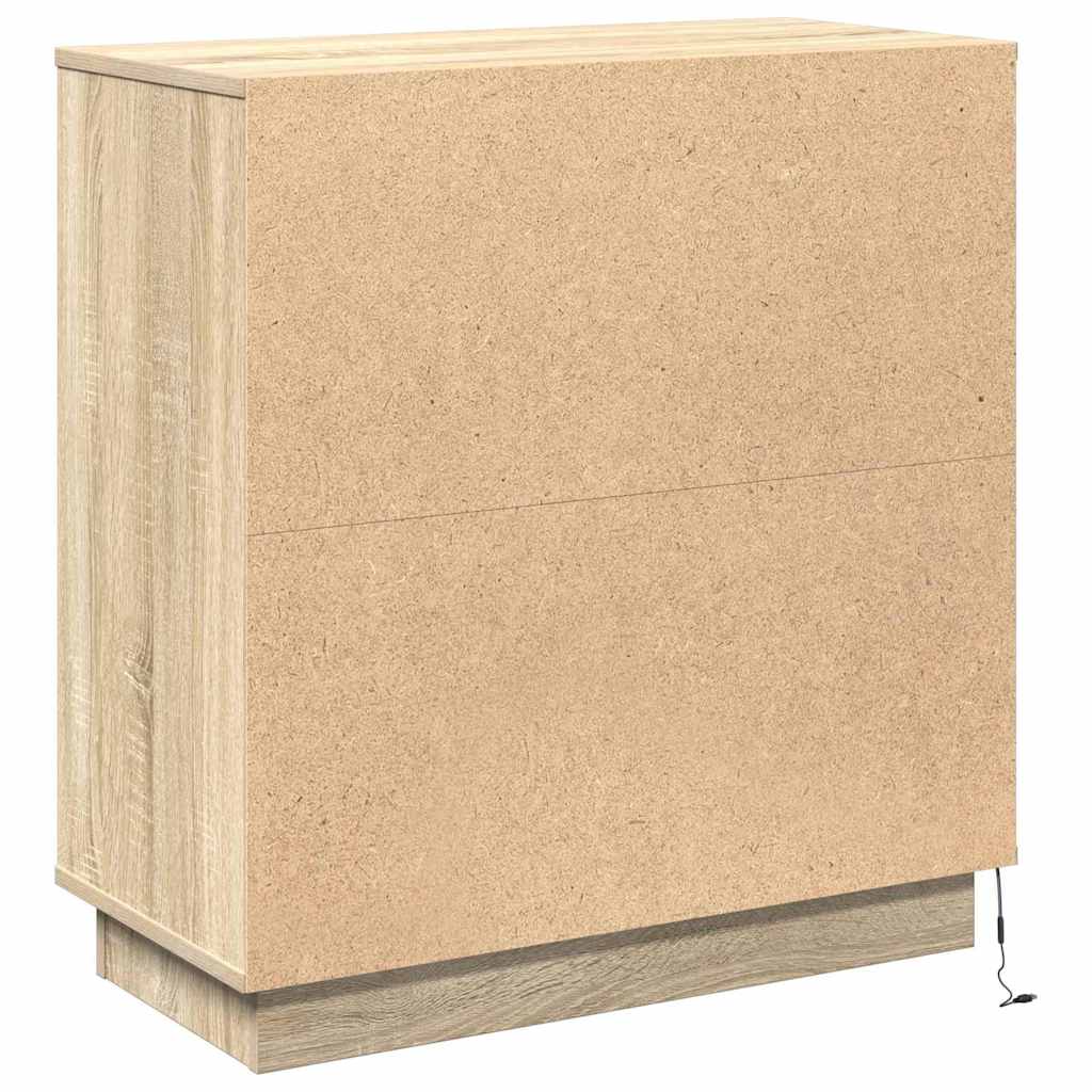 LED komoda Sonoma hrast 71 x 34,5 x 75 cm Konstruirano drvo