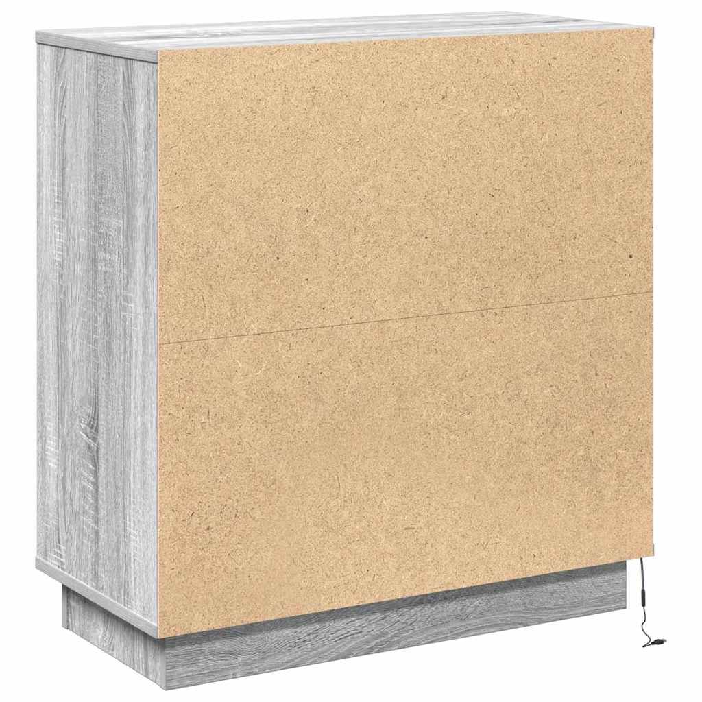 LED komoda Siva Sonoma 71 x 34,5 x 75 cm Konstruirano drvo