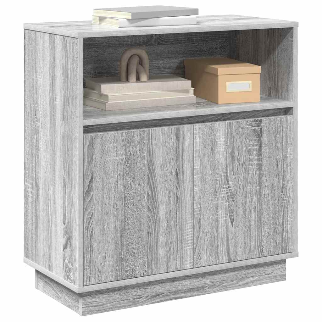 LED komoda Siva Sonoma 71 x 34,5 x 75 cm Konstruirano drvo
