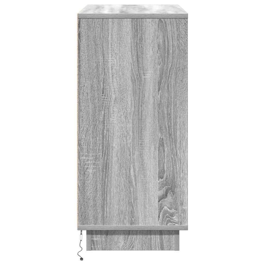 LED komoda Siva Sonoma 71 x 34,5 x 75 cm Konstruirano drvo