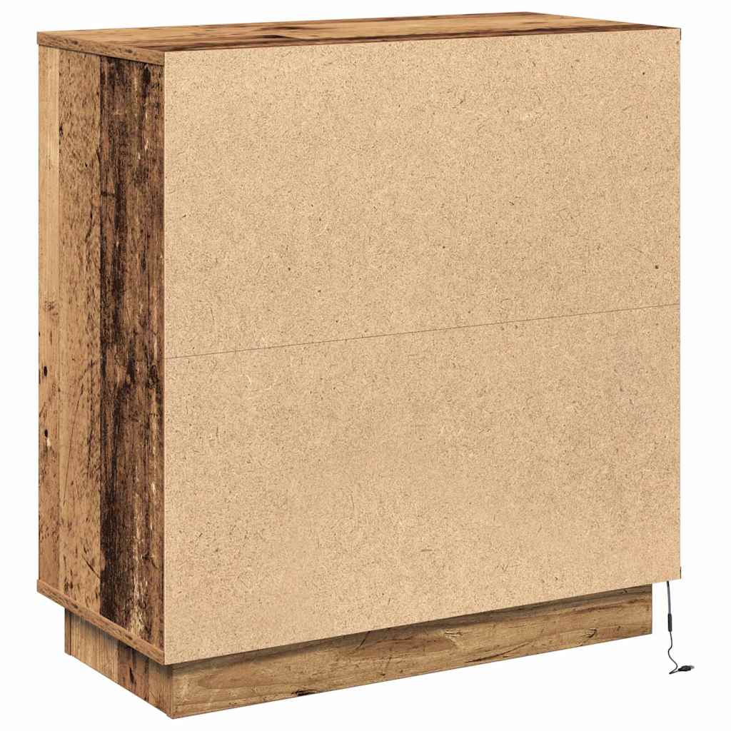 LED komoda Staro drvo 71 x 34,5 x 75 cm Konstruirano drvo