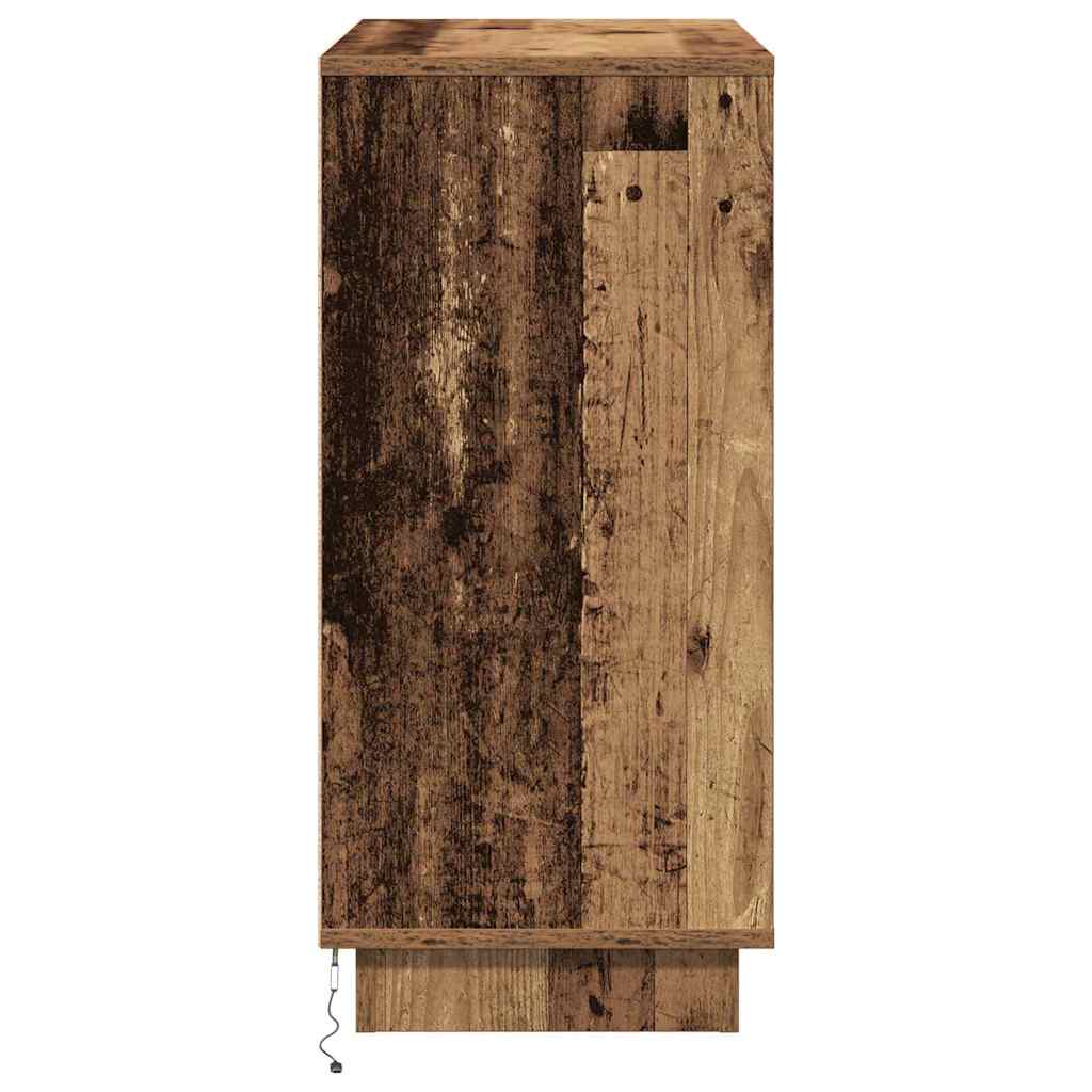 LED komoda Staro drvo 71 x 34,5 x 75 cm Konstruirano drvo