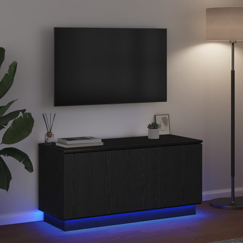 TV ormar Crni hrast 100 x 38 x 49 cm Konstruirano drvo