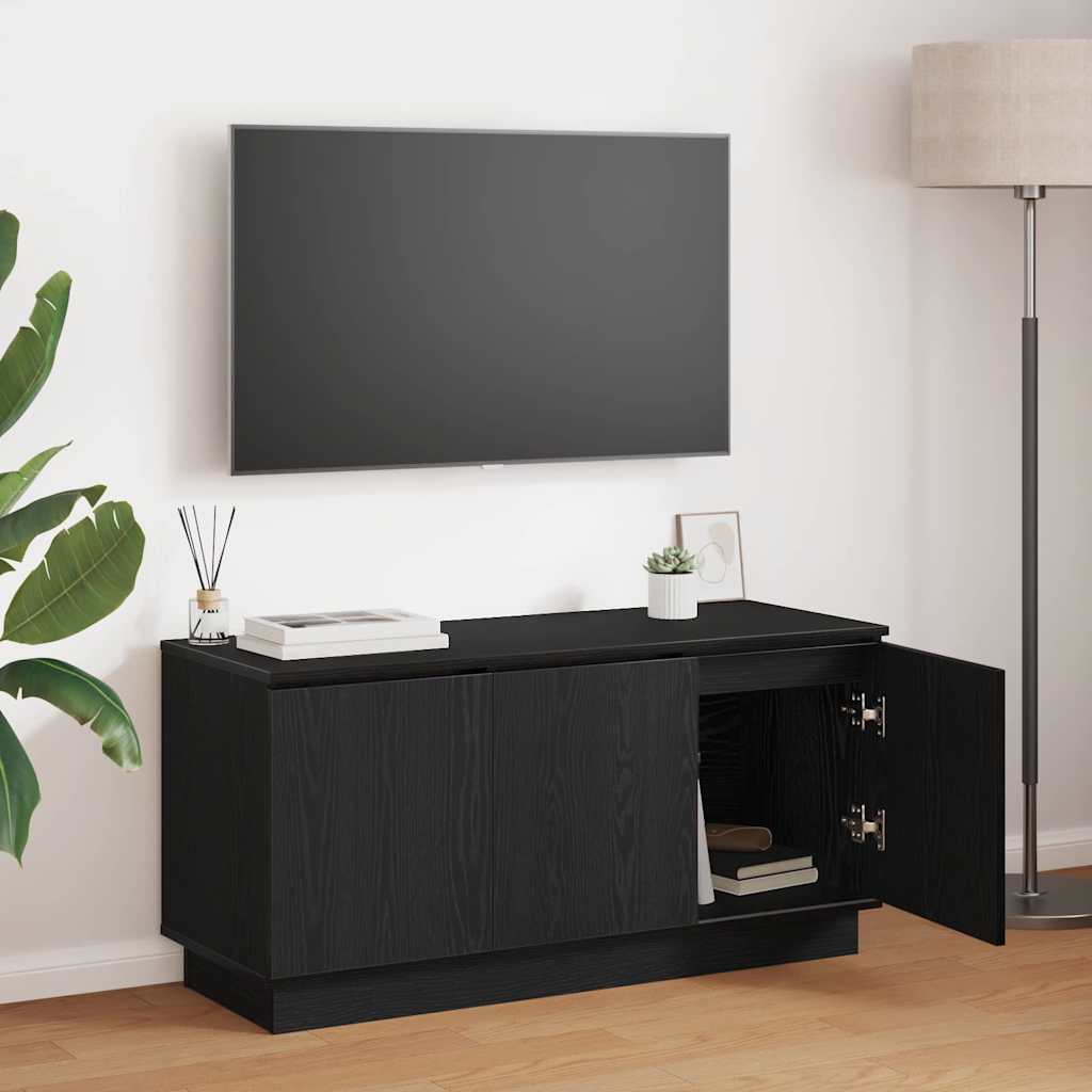 TV ormar Crni hrast 100 x 38 x 49 cm Konstruirano drvo