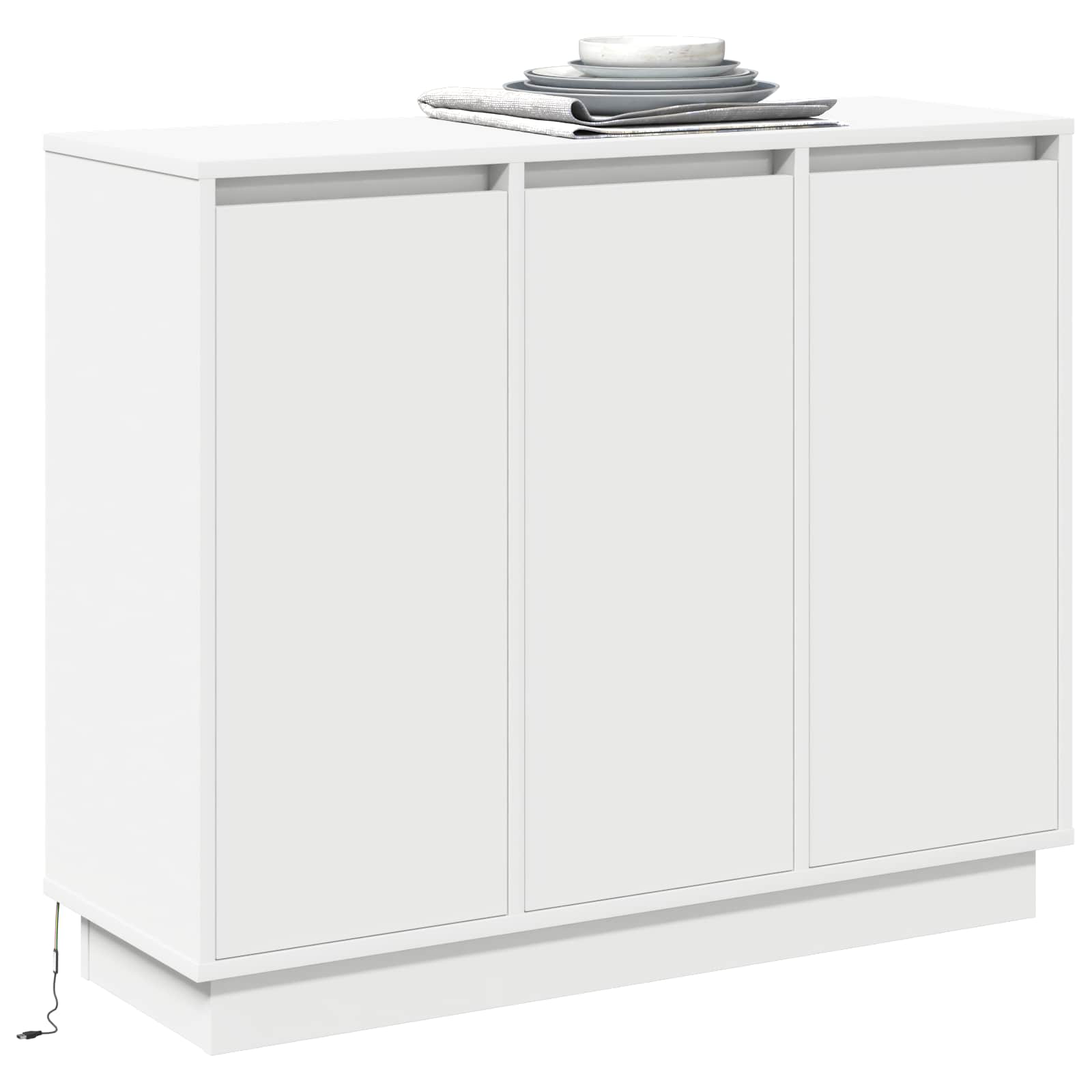 LED komoda Bijelo 90 x 32 x 75 cm Konstruirano drvo