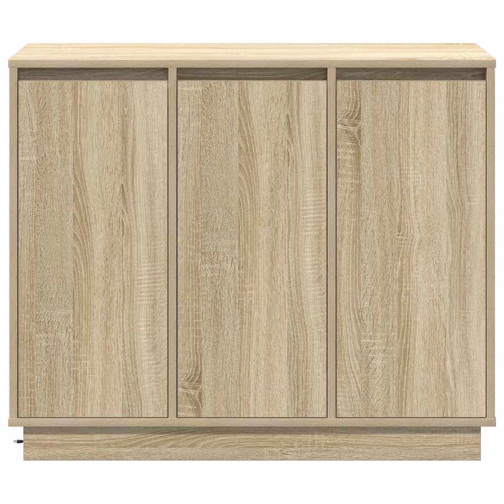 LED komoda Sonoma hrast 90 x 32 x 75 cm Konstruirano drvo