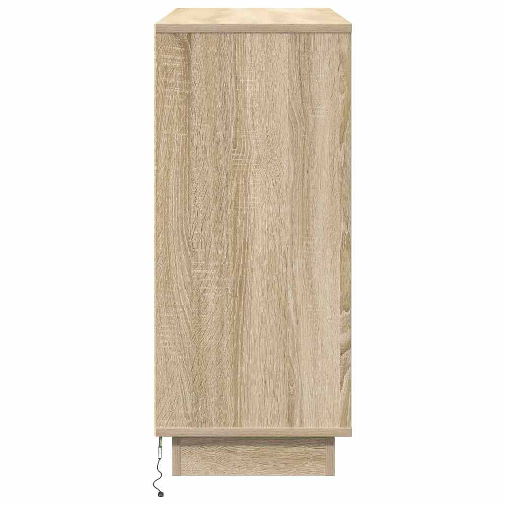 LED komoda Sonoma hrast 90 x 32 x 75 cm Konstruirano drvo