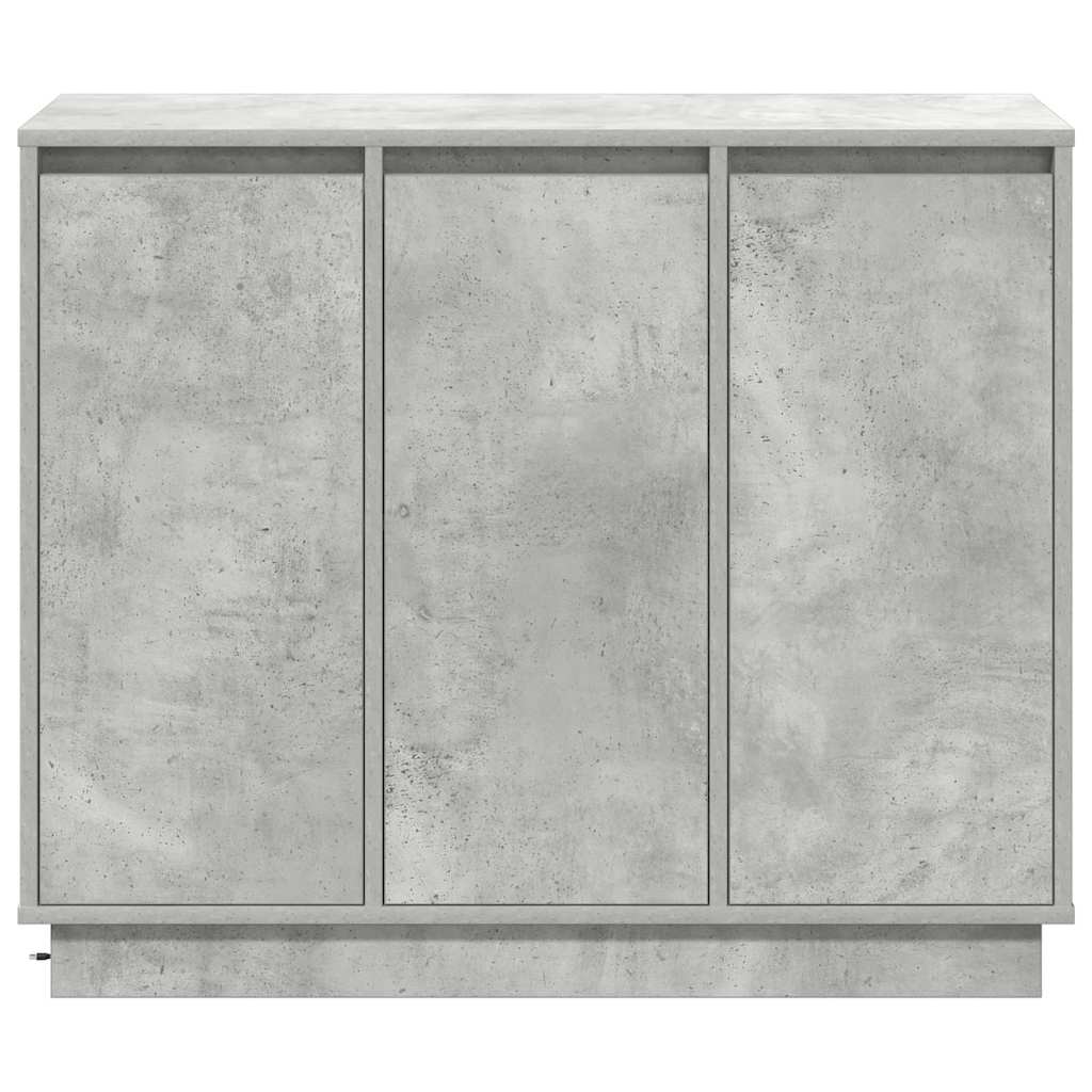 LED komoda Betonski sivi 90 x 32 x 75 cm Konstruirano drvo