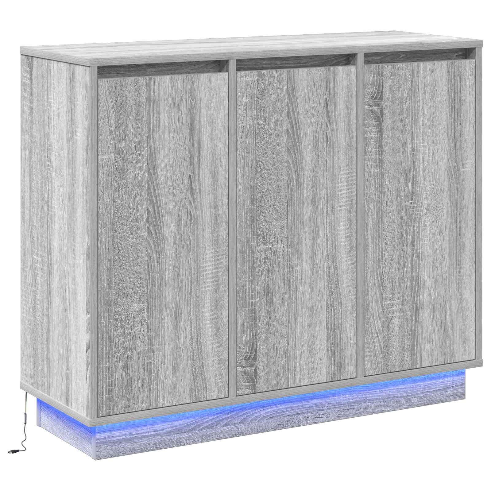 LED komoda Siva Sonoma 90 x 32 x 75 cm Konstruirano drvo