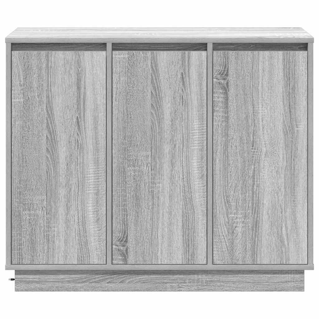 LED komoda Siva Sonoma 90 x 32 x 75 cm Konstruirano drvo