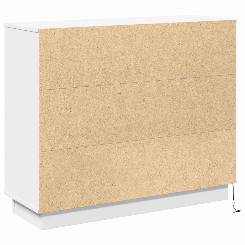 LED komoda Bijelo 90 x 32 x 75 cm Konstruirano drvo