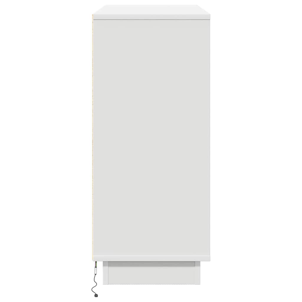 LED komoda Bijelo 90 x 32 x 75 cm Konstruirano drvo