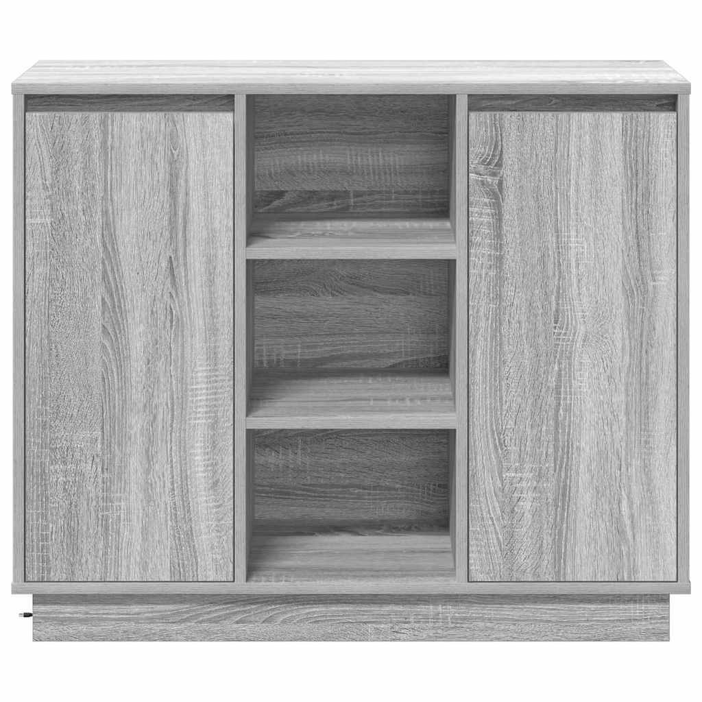 LED komoda Siva Sonoma 90 x 32 x 75 cm Konstruirano drvo