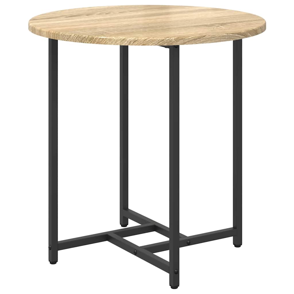 Set pomoćnih stolića 2 pcs Sonoma hrast i crna
