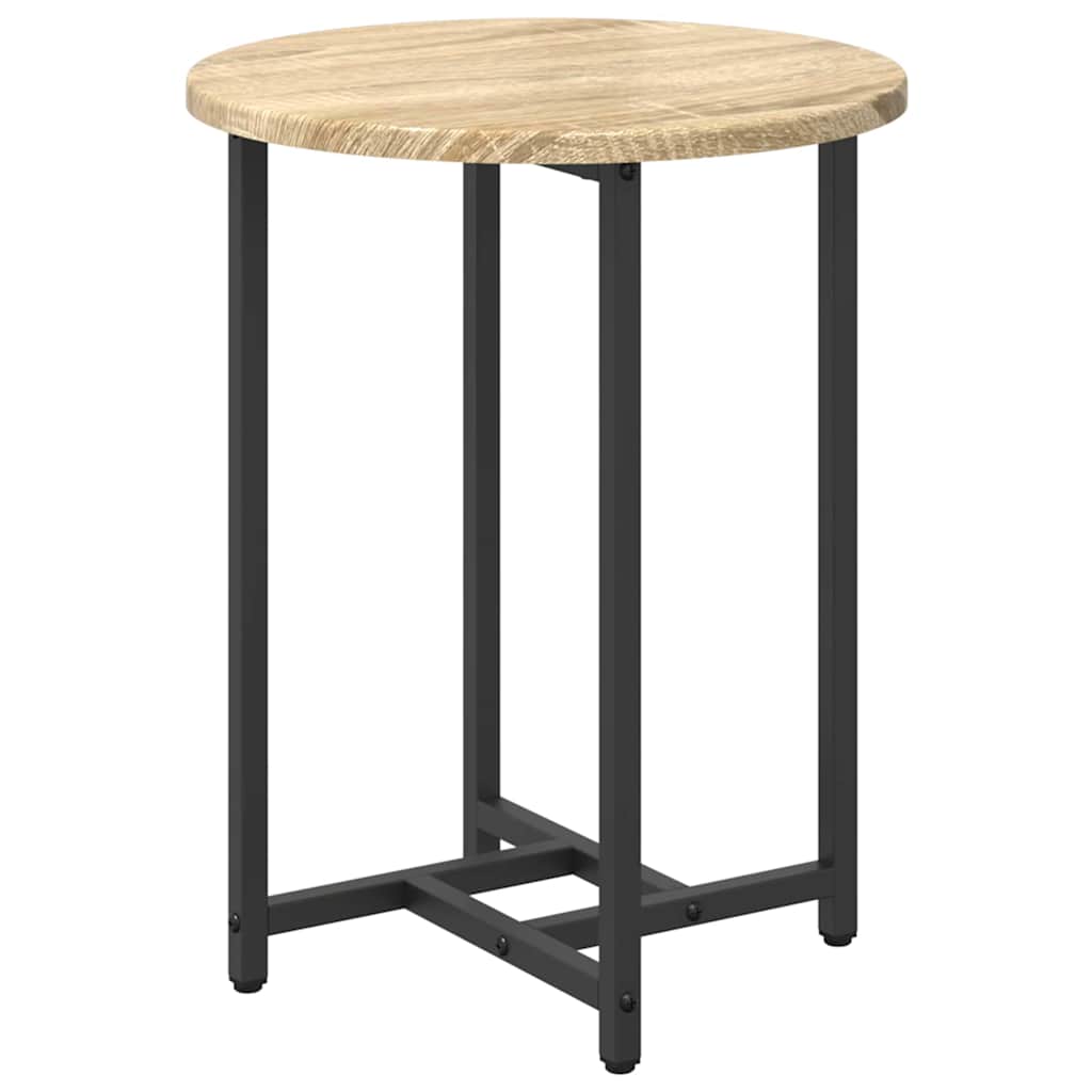 Set pomoćnih stolića 2 pcs Sonoma hrast i crna