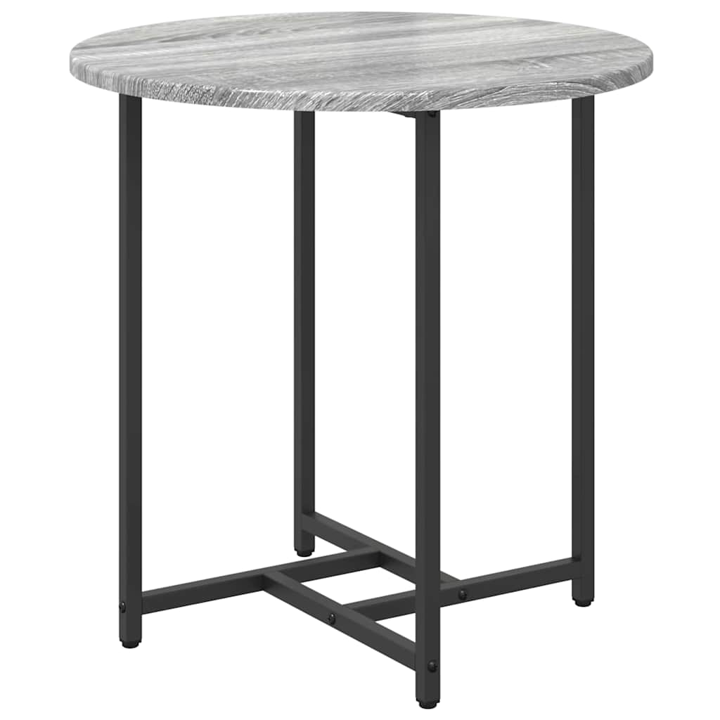 Set pomoćnih stolića 2 pcs Siva Sonoma i crna