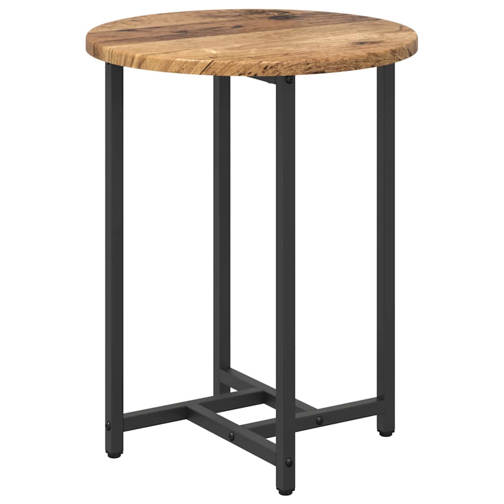 Set pomoćnih stolića 2 pcs Stari drvo i crna
