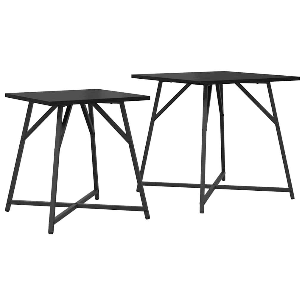 Set pomoćnih stolića 2 pcs Crni hrast