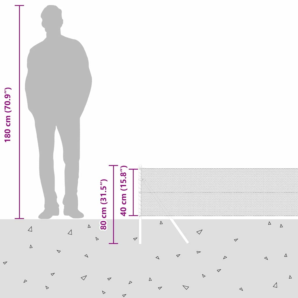 Sukladni osnovni dodatak za hexagonalnu ogradu 50 x 0,4 m Mreža