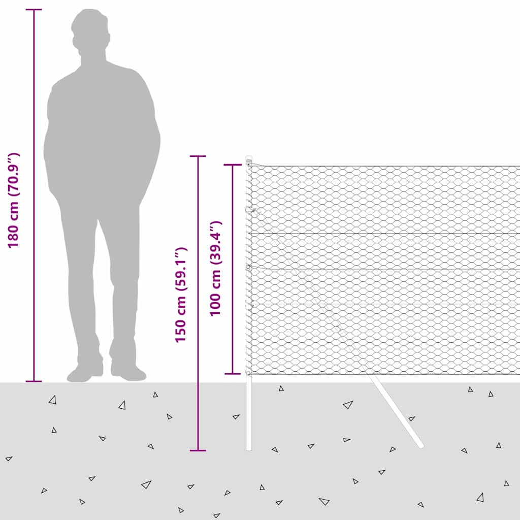 Sukladni osnovni dodatak za hexagonalnu ogradu 100 x 1 m Zelena