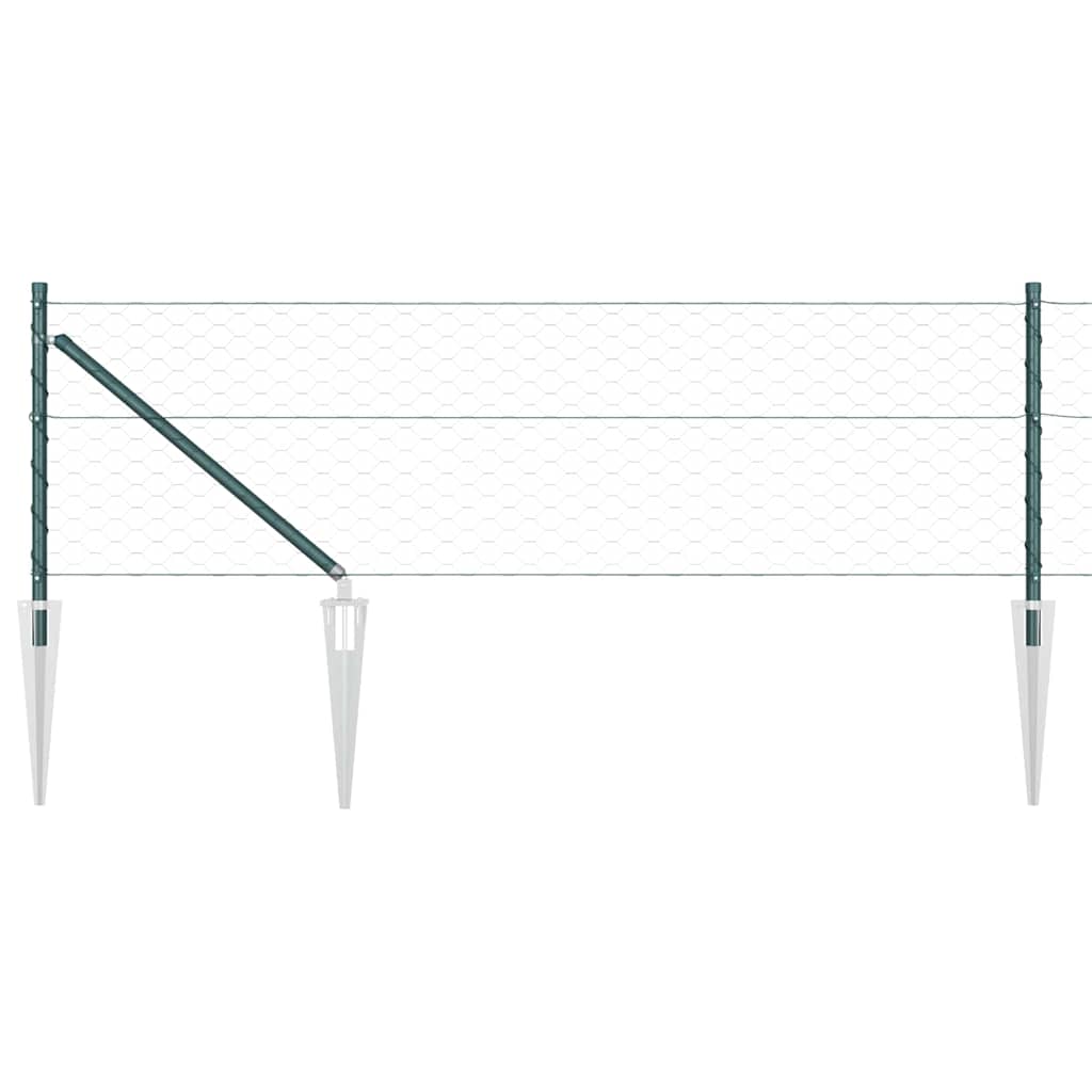 Heksagonalna ograda s stubom 10 x 0,8 m Čelik premazan PVC-om