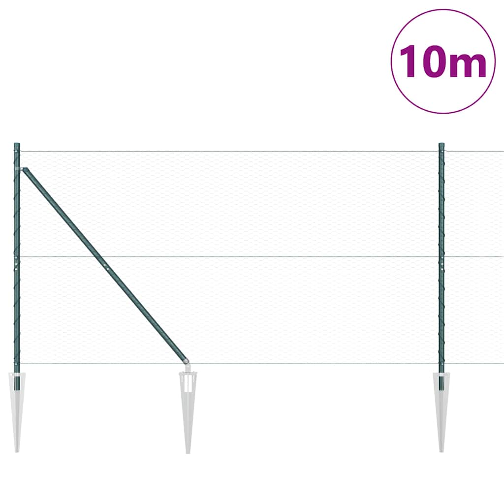Heksagonalna ograda s stubom 10 x 1,2 m Čelik premazan PVC-om