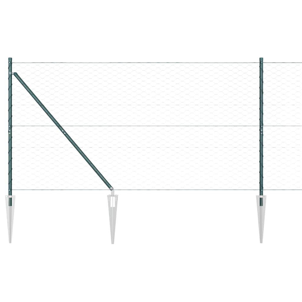 Heksagonalna ograda s stubom 10 x 1,2 m Čelik premazan PVC-om