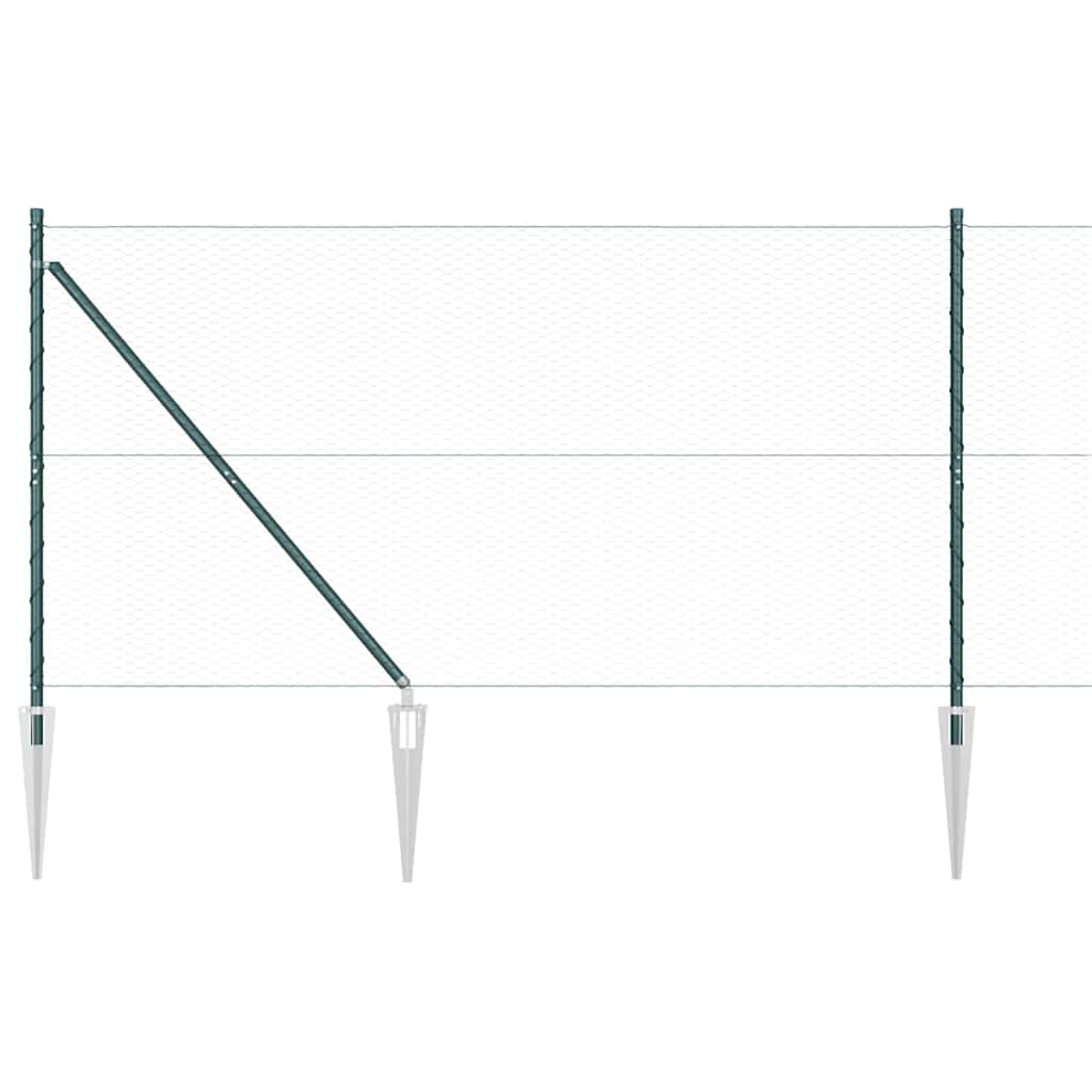 Heksagonalna ograda s stubom 10 x 1,4 m Čelik premazan PVC-om