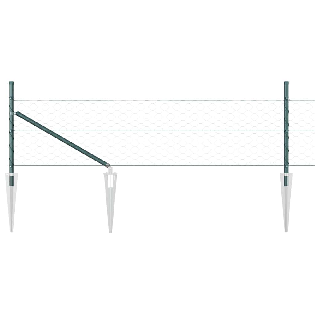 Heksagonalna ograda s stubom 25 x 0,4 m Čelik premazan PVC-om