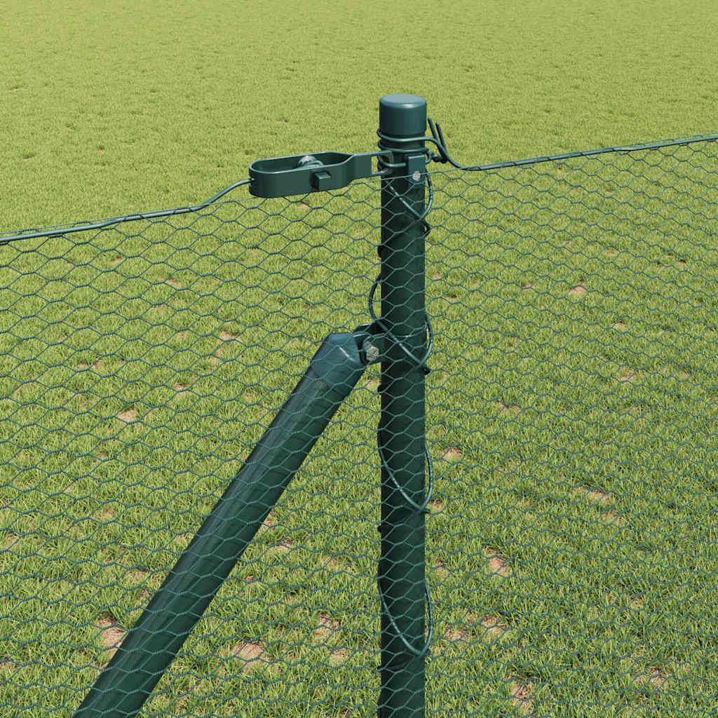 Heksagonalna ograda s stubom 25 x 1,2 m Čelik premazan PVC-om
