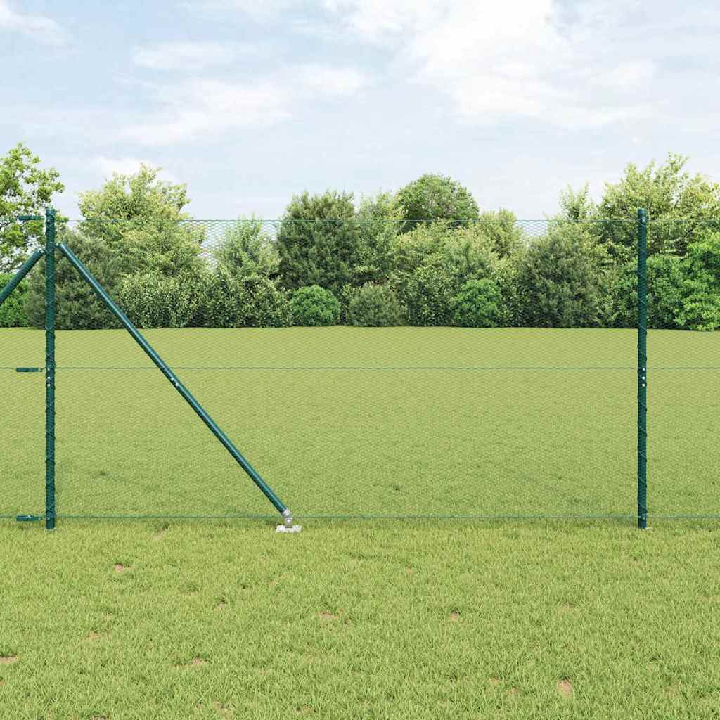 Heksagonalna ograda s stubom 25 x 1,2 m Čelik premazan PVC-om
