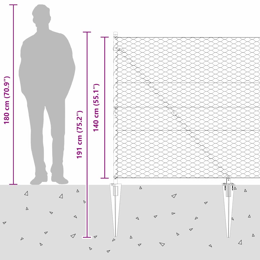 Zavareno žičano ograđivanje s bodljama 100 x 1,4 m (Š x V)