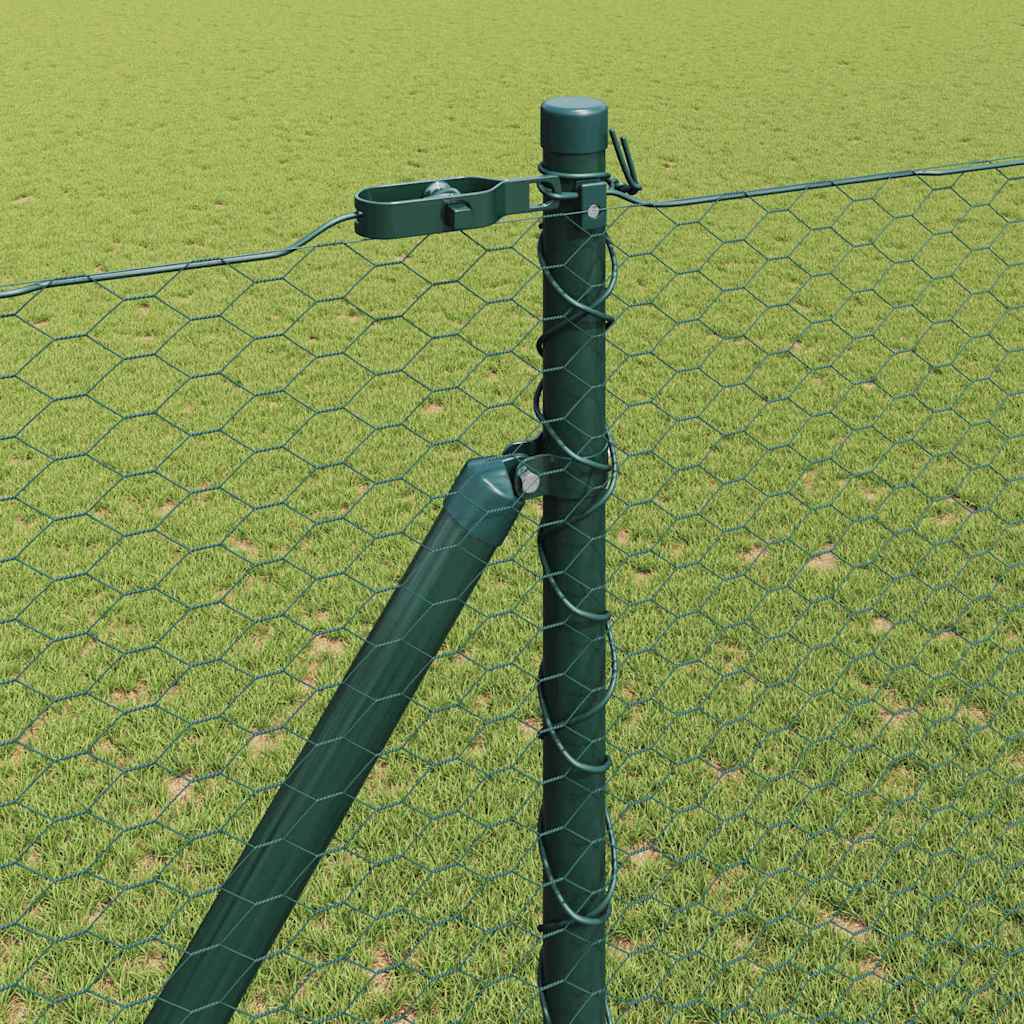 Heksagonalna ograda s stubom 100 x 1,5 m Čelik premazan PVC-om