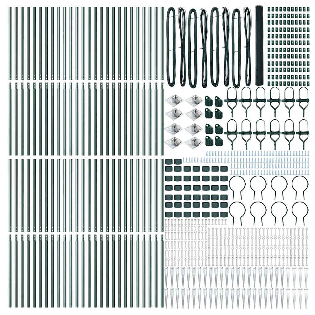 Heksagonalna ograda s stubom 100 x 1,5 m Čelik premazan PVC-om