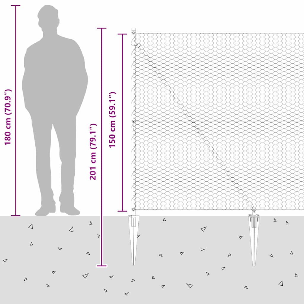 Zavareno žičano ograđivanje s bodljama 100 x 1,5 m (Š x V)