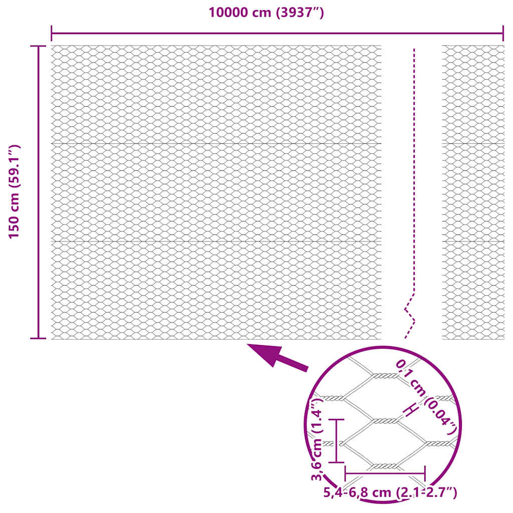 Zavareno žičano ograđivanje s bodljama 100 x 1,5 m (Š x V)