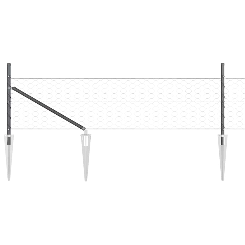 Heksagonalna ograda s stubom 10 x 0,4 m Čelik premazan PVC-om