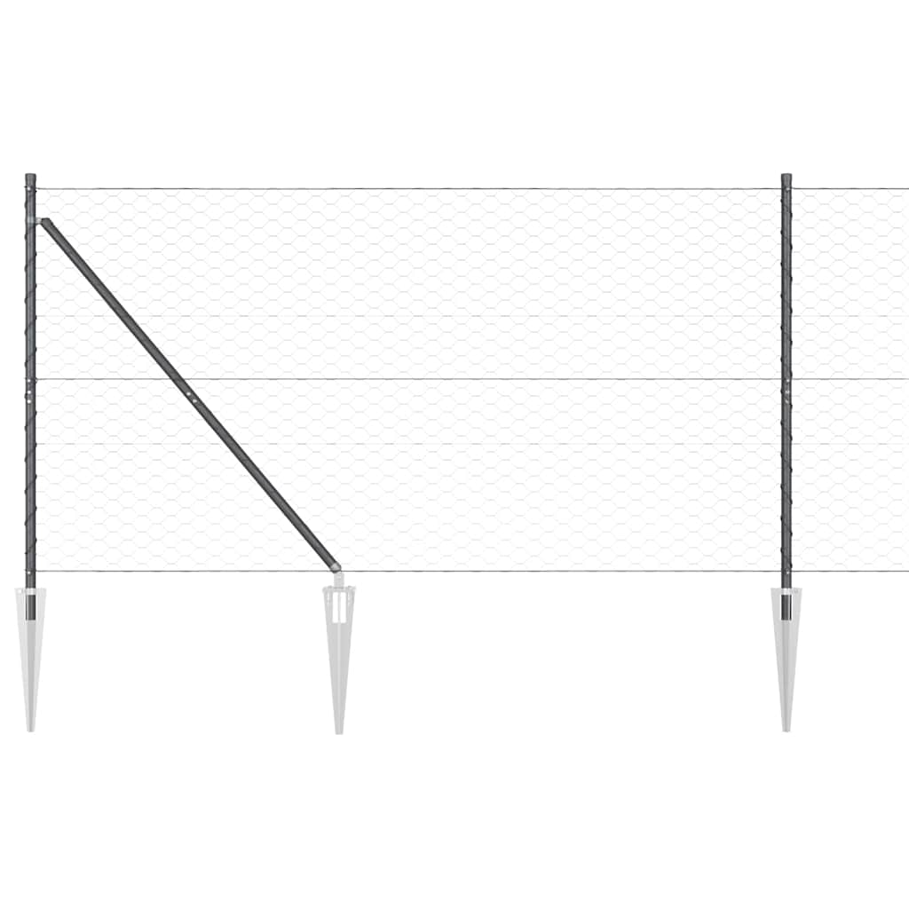 Heksagonalna ograda s stubom 10 x 1,2 m Čelik premazan PVC-om