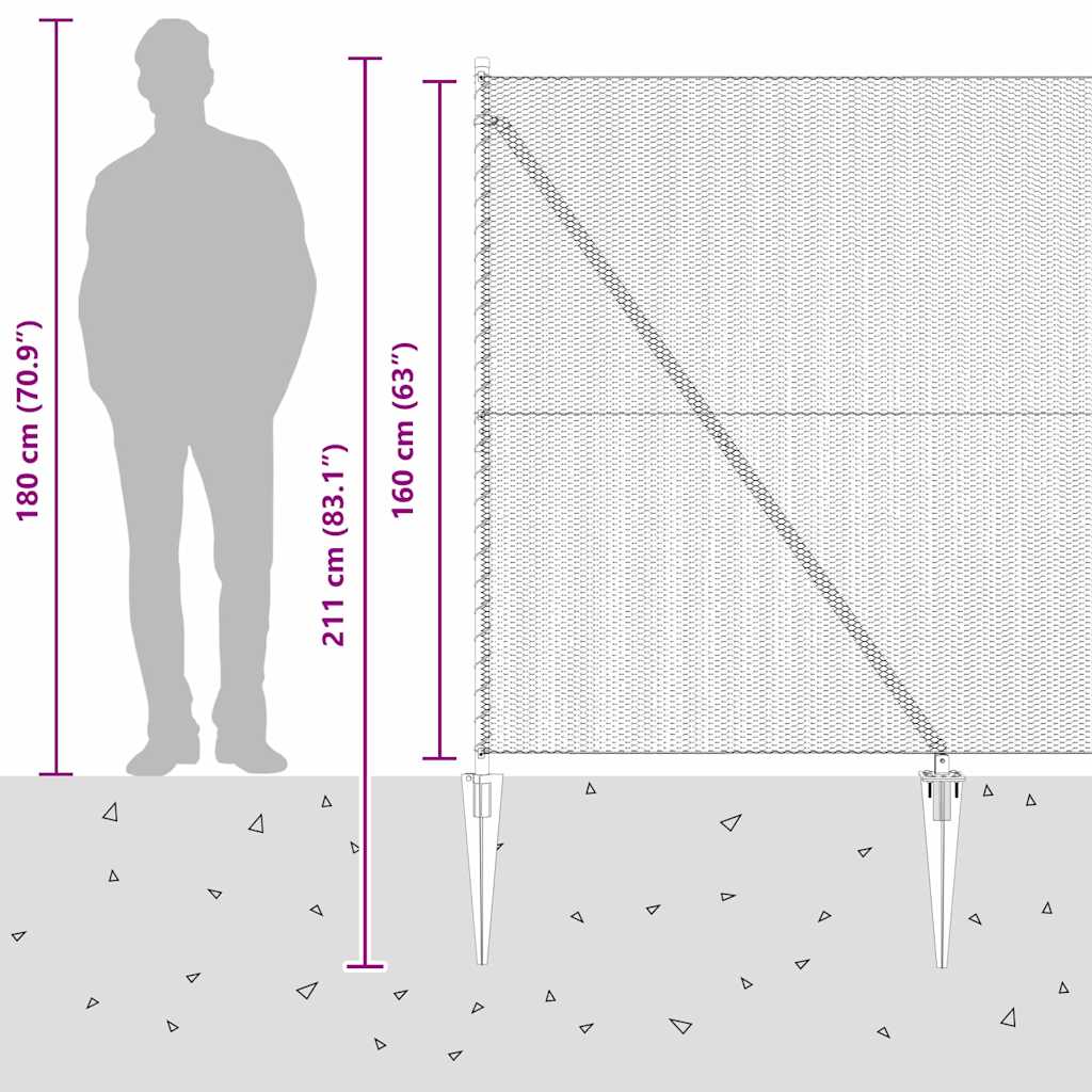 Zavareno žičano ograđivanje s bodljama 25 x 1,6 m (Š x V)