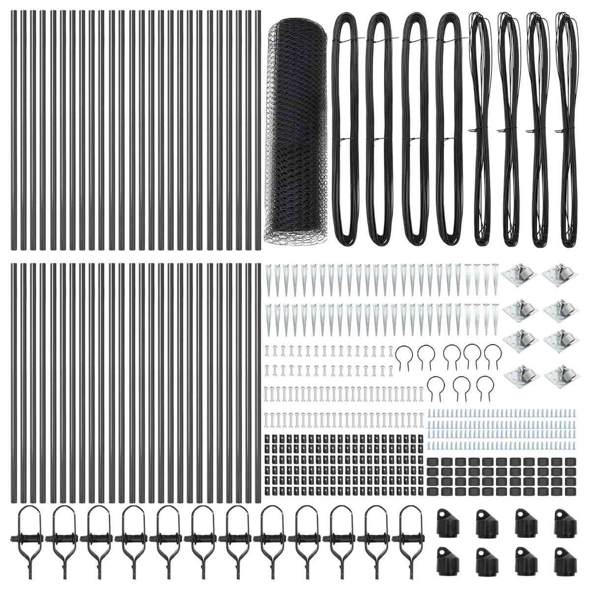 Heksagonalna ograda s stubom 100 x 1 m Čelik premazan PVC-om
