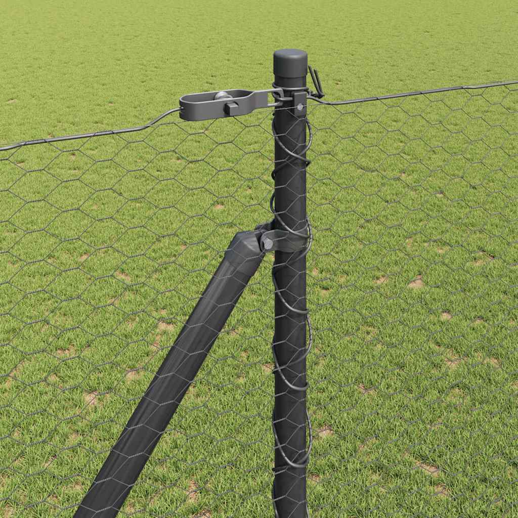 Heksagonalna ograda s stubom 100 x 1,5 m Čelik premazan PVC-om