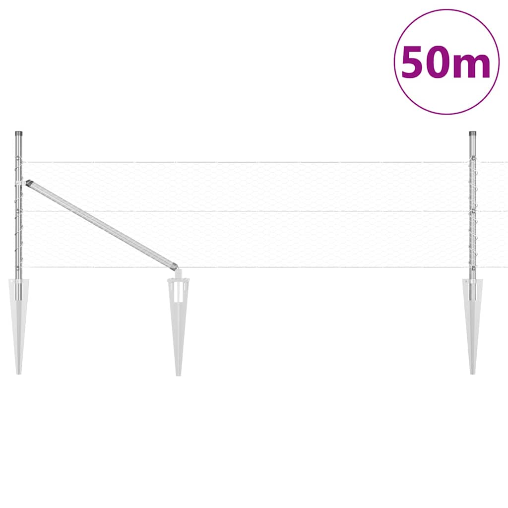 Zavareno žičano ograđivanje s bodljama 50 x 0,5 m (Š x V)