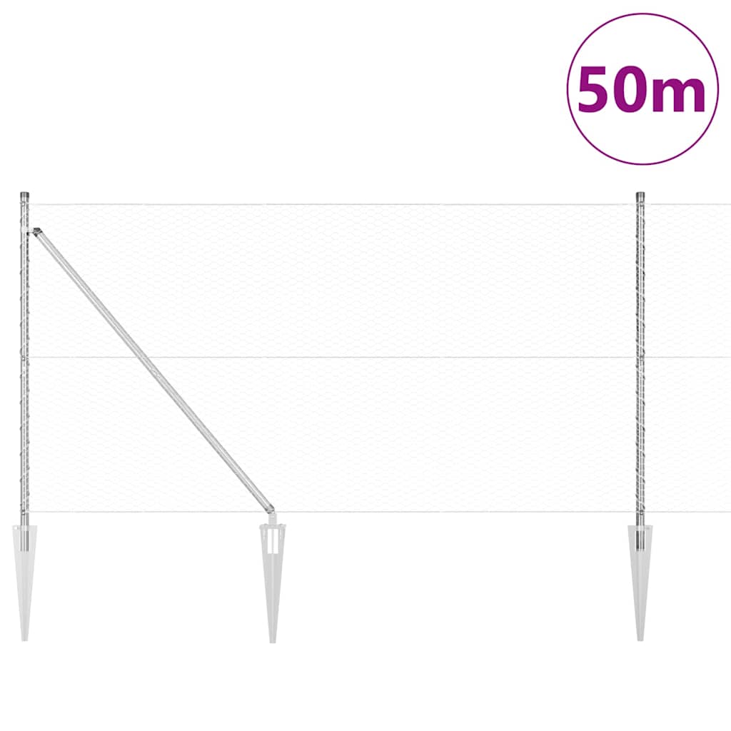 Zavareno žičano ograđivanje s bodljama 50 x 1,2 m (Š x V)